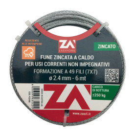 FUNE ACCIAIO ZINCATO ANTIGIRO 133F D 6   25 M FUNE ACCIAIO ZINCATO ANTIGIRO 133F D 6   25 M