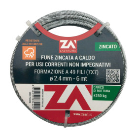 FUNE ACCIAIO ZINCATO ANTIGIRO 133F D 5  25 M FUNE ACCIAIO ZINCATO ANTIGIRO 133F D 5  25 M