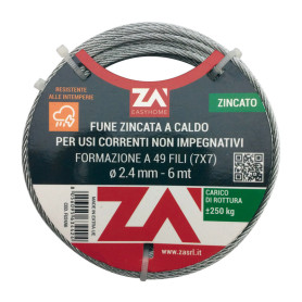 FUNE ACCIAIO ZINCATO ANTIGIRO 133F D 3  25 M