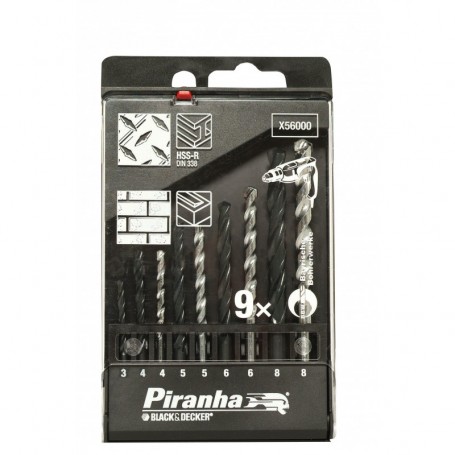 PIRANHA X56000 CASSETTA 9 PUNTE 5 HSS 4 ZINC.