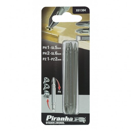 PIRANHA X61384 3 INSERTI DOPPI MM.86 ASS.