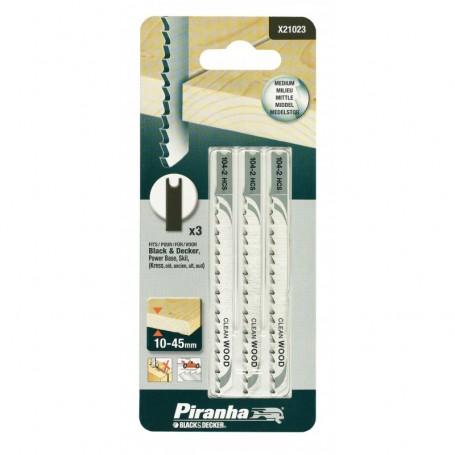 PIRANHA X21023 3 LAME LEGNO RETT.T GROSSO