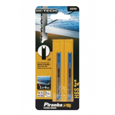 PIRANHA X25762 2 LAME METALLO HI-TECH T GROS.