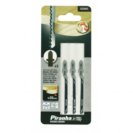 PIRANHA X23043 3 LAME LEGNO FRES.T CUR.BAION