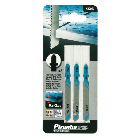 PIRANHA X22033 3 LAME METALLO T FINE BAION