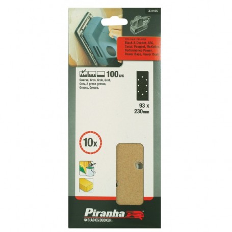 PIRANHA X31105 10 FOGLI FOR.B+D 93X230 GR.100