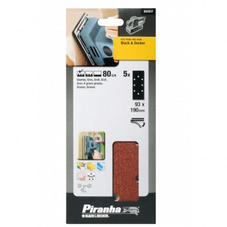 PIRANHA X31517 5 FOGLI VEL.B+D 93X190 GR.GROS