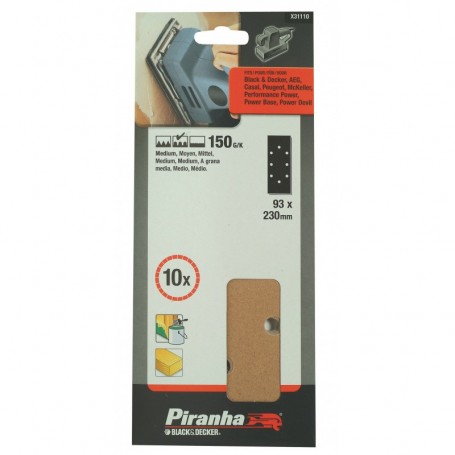 PIRANHA X31110 10 FOGLI FOR.B+D 93X230 GR.150