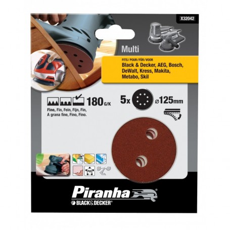 PIRANHA X32042  5 DISCHI ROTO-ORBITALI GR.180