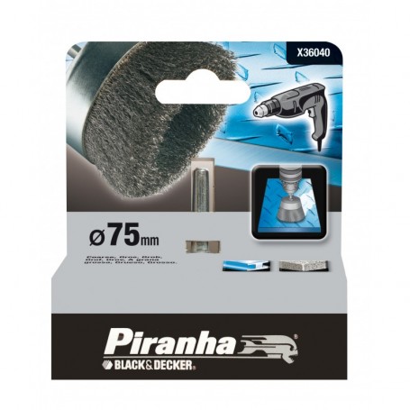 PIRANHA X36040 SPAZZOLA ACCIAIO A TAZZA D.70
