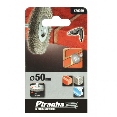 PIRANHA X36020 SPAZZOLA ACCIAIO CIRCOL. D.50