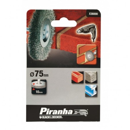 PIRANHA X36000 SPAZZOLA ACCIAIO D.75