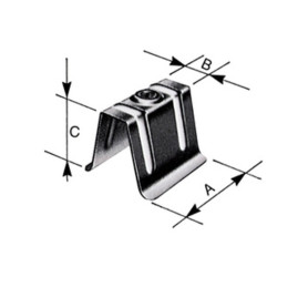 CAPPELLOTTO IN LAMIERA ZINCATA 50X20X40 MM