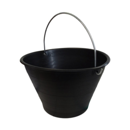 SECCHIO P\MURATORE PLAST C\ARCO NERO D 34CM 8 L