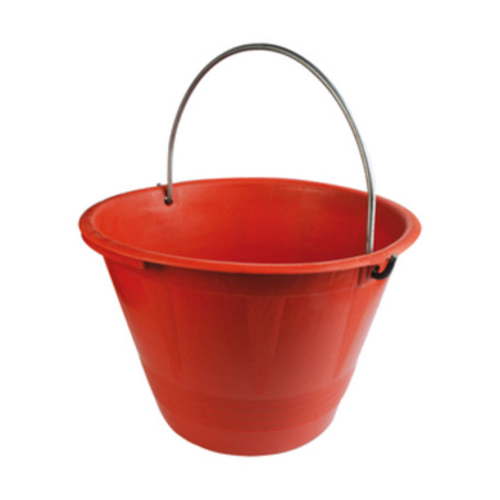 SECCHIO P\MURATORE PLAST C\ARCO ROSSO D 36CM 10 L