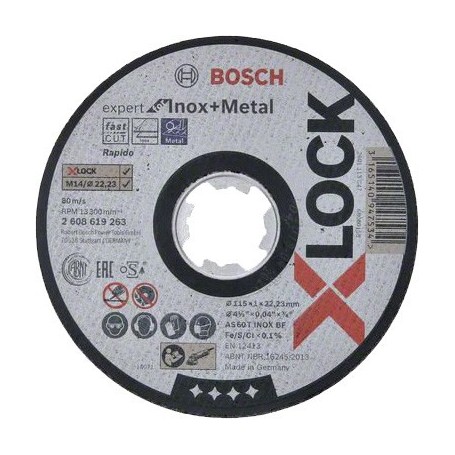 BOSCH-B DISCO PER INOX 'X-LOCK'MM.115X1