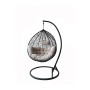 C POLTRONA SOSPESA ACCIAIO E POLYRATTAN 195X105CM LUNA