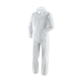 TUTA DA LAVORO MONOUSO 40 G\M2 BIANCO TG.  L TUTA DA LAVORO MONOUSO 40 G\M2 BIANCO TG.  L