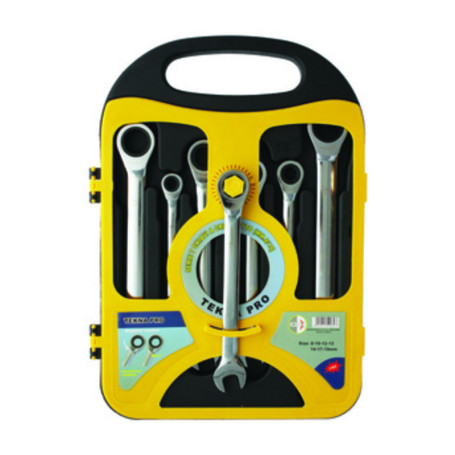 SERIE  7 CHIAVI A CRICCHETTO 8\19 MM CROMO VAN