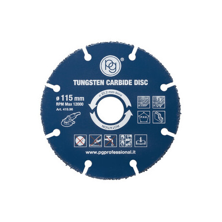 POGGI DISCO PER LEGNO TUNGSTENO D 115MM FORO 22