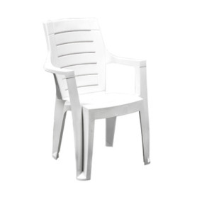 POLTRONA RESINA CLEOPATRA C\BRACCIOLI BIANCO