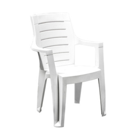 POLTRONA RESINA CLEOPATRA C\BRACCIOLI BIANCO