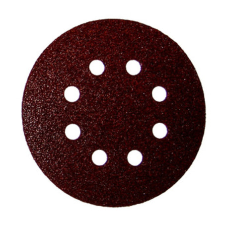 DISCO ABRASIVO VELCRO 8 FORI D 125 MM GRANA  60