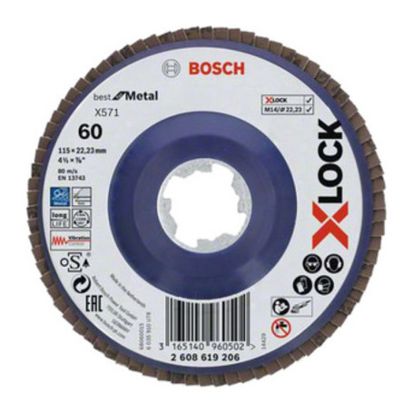 BOSCH-A DISCO LAMELLARE XLOCK GR  60 D 115 MM