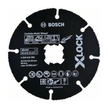 BOSCH-A DISCO UNIVERSALE CARBIDE XLOCK 115 MM