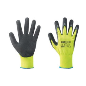 GUANTI NYLON\LATTICE GIALLO FLUO\NERO TG.10 GUANTI NYLON\LATTICE GIALLO FLUO\NERO TG.10