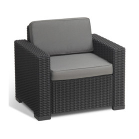 CALIFORNIA POLTRONA CON CUSCINI GRAFITE