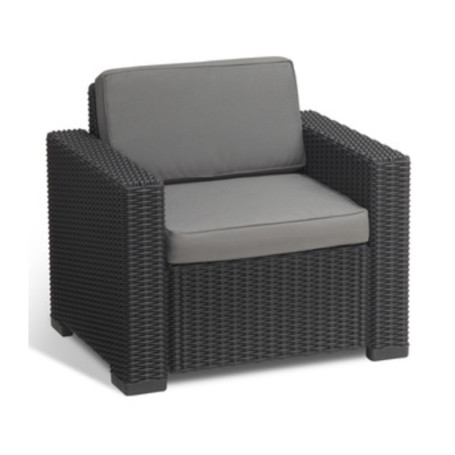 CALIFORNIA POLTRONA CON CUSCINI GRAFITE