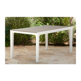 TAVOLO HARMONY 160X90X74 CM BIANCO\CAPPUCCINO