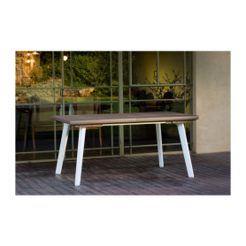 TAVOLO HARMONY ESTENSIBILE 160\240X100X74 CM BIANCO\CAPPUCCINO