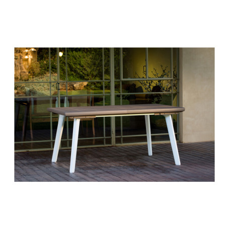 TAVOLO HARMONY ESTENSIBILE 160\240X100X74 CM BIANCO\CAPPUCCINO