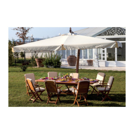 OMBRELLONE DECENT LEGNO PALO 75 ASTER 300X300CM