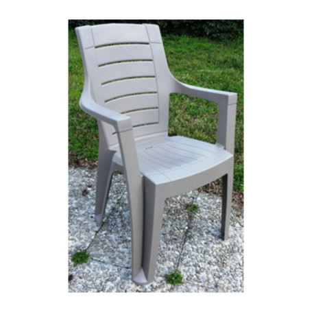 POLTRONA RESINA CLEOPATRA C\BRACCIOLI TORTORA