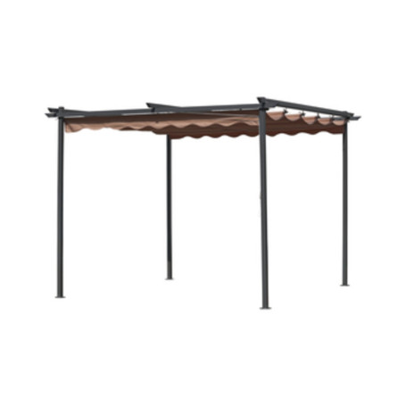 PERGOLA IN ACCIAIO C\TELO RETRATTILE 3X3XH2