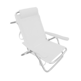 C SPIAGGINA RECLINABILE IN ALLUMINIO BIANCA