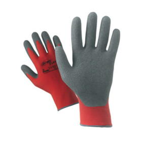 GUANTI NYLON\LATTICE ROSSO\GRIGIO TG.10 GUANTI NYLON\LATTICE ROSSO\GRIGIO TG.10