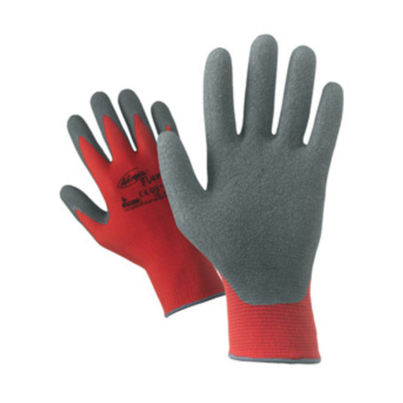 GUANTI NYLON\LATTICE ROSSO\GRIGIO TG.10