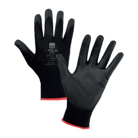 GUANTI HOB POLIESTERE\POLIURETANO NERO TG.  9 GUANTI HOB POLIESTERE\POLIURETANO NERO TG.  9