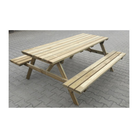 SET BIRRERIA PICNIC LEGNO IMPREGN 180X160XH71CM