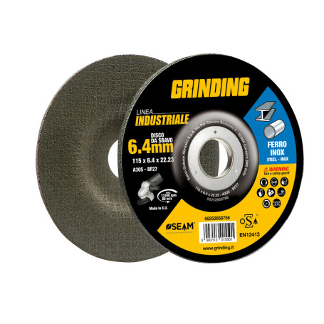 GRINDING INDUSTRIALE DISCO SBAVO FERRO 115X6