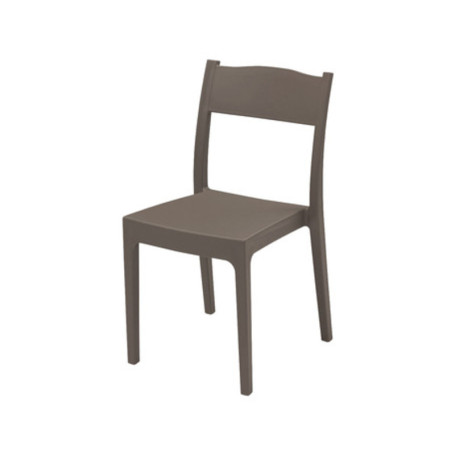 SEDIA POLIPROPILENE FIBRA VETRO VESTA BROWN