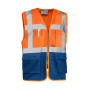 GILET ALTA VISIBILIT ARANCIO\BLU LASER TG.3XL
