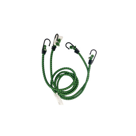 C SET 2 FUNI ELASTICHE D.8 C\2 GANCI FE 120 VERDE