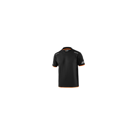 SPARCO T-SHIRT TUCSON BLACK ORANGE TG XS