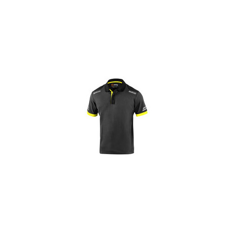 SPARCO POLO TOLEDO GREY YELLOW TG L