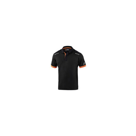 SPARCO POLO TOLEDO BLACK ORANGE TG XS